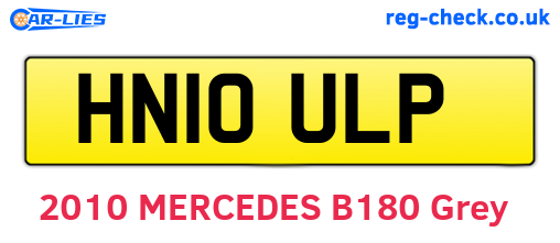HN10ULP are the vehicle registration plates.