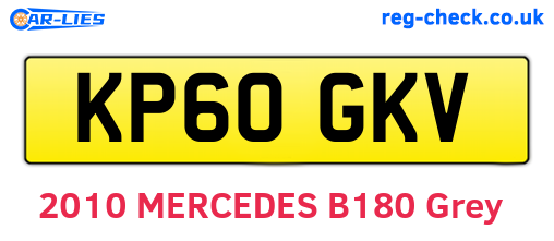 KP60GKV are the vehicle registration plates.