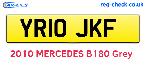 YR10JKF are the vehicle registration plates.