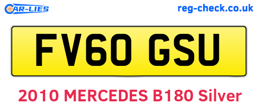 FV60GSU are the vehicle registration plates.