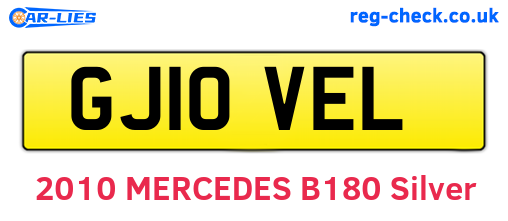GJ10VEL are the vehicle registration plates.