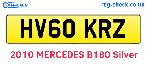 HV60KRZ are the vehicle registration plates.