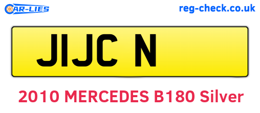 J1JCN are the vehicle registration plates.