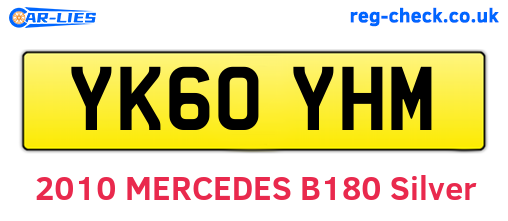YK60YHM are the vehicle registration plates.