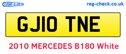 GJ10TNE are the vehicle registration plates.