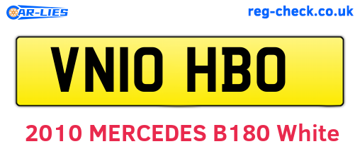 VN10HBO are the vehicle registration plates.