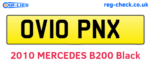 OV10PNX are the vehicle registration plates.