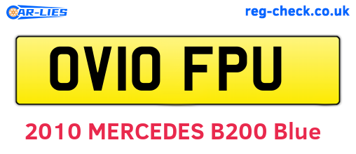 OV10FPU are the vehicle registration plates.