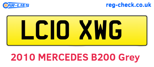LC10XWG are the vehicle registration plates.