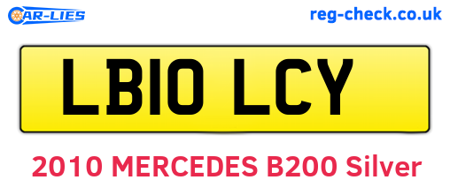 LB10LCY are the vehicle registration plates.