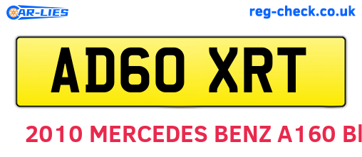 AD60XRT are the vehicle registration plates.