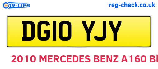DG10YJY are the vehicle registration plates.