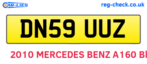DN59UUZ are the vehicle registration plates.