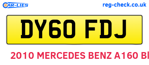 DY60FDJ are the vehicle registration plates.