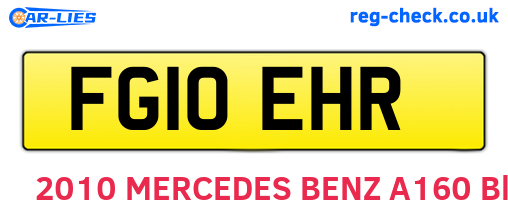 FG10EHR are the vehicle registration plates.