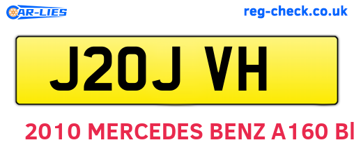 J20JVH are the vehicle registration plates.