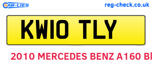 KW10TLY are the vehicle registration plates.