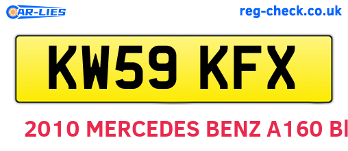 KW59KFX are the vehicle registration plates.
