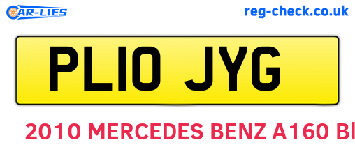 PL10JYG are the vehicle registration plates.