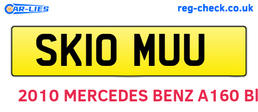 SK10MUU are the vehicle registration plates.