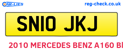 SN10JKJ are the vehicle registration plates.