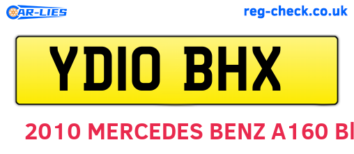 YD10BHX are the vehicle registration plates.