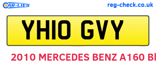 YH10GVY are the vehicle registration plates.