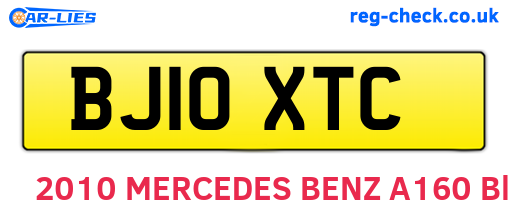 BJ10XTC are the vehicle registration plates.