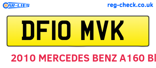 DF10MVK are the vehicle registration plates.