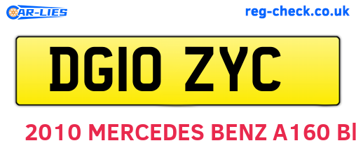 DG10ZYC are the vehicle registration plates.