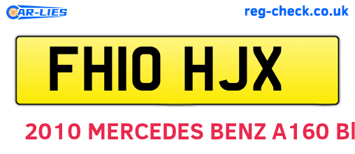 FH10HJX are the vehicle registration plates.