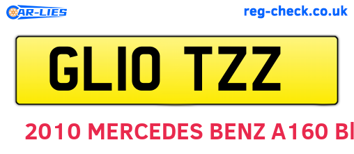 GL10TZZ are the vehicle registration plates.