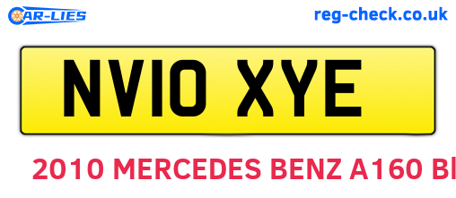 NV10XYE are the vehicle registration plates.