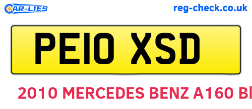 PE10XSD are the vehicle registration plates.