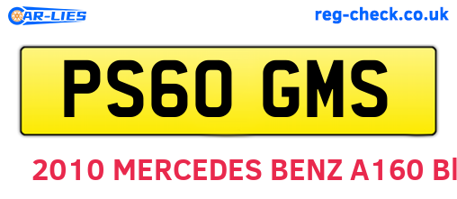 PS60GMS are the vehicle registration plates.