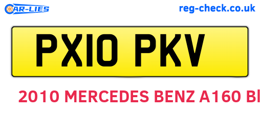 PX10PKV are the vehicle registration plates.