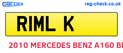 R1MLK are the vehicle registration plates.