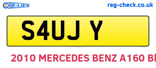 S4UJY are the vehicle registration plates.