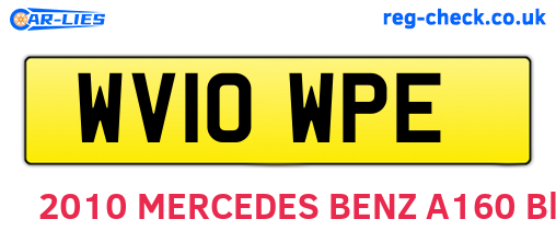 WV10WPE are the vehicle registration plates.