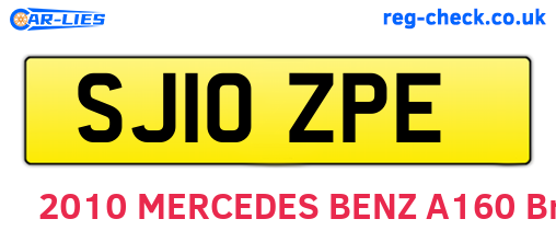 SJ10ZPE are the vehicle registration plates.