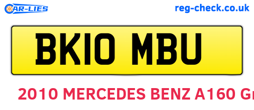 BK10MBU are the vehicle registration plates.