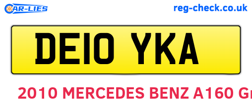 DE10YKA are the vehicle registration plates.