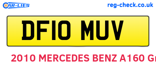 DF10MUV are the vehicle registration plates.