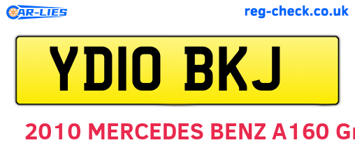 YD10BKJ are the vehicle registration plates.