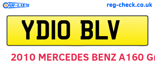 YD10BLV are the vehicle registration plates.