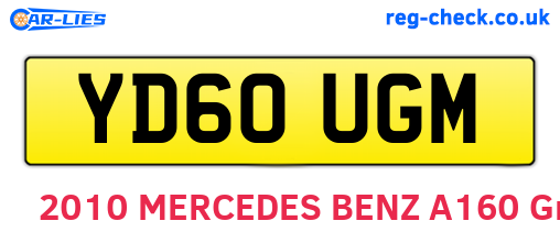 YD60UGM are the vehicle registration plates.
