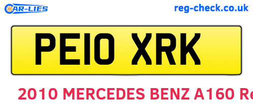 PE10XRK are the vehicle registration plates.