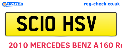 SC10HSV are the vehicle registration plates.