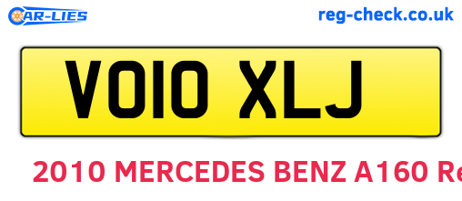 VO10XLJ are the vehicle registration plates.