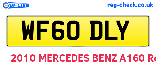 WF60DLY are the vehicle registration plates.